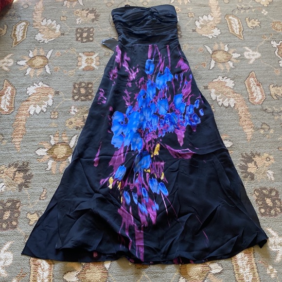 Bebe Vintage Strapless 100% Silk - Picture 2 of 10